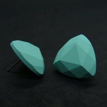 Load image into Gallery viewer, Mündirohelised tahulised kolmnurksed kõrvarõngad
